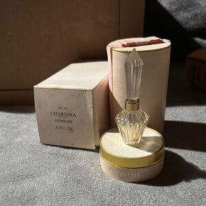 Avon Charisma Perfume with Gold and Pink Accents